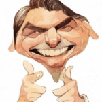 Caricatura de Jair Bolsonaro